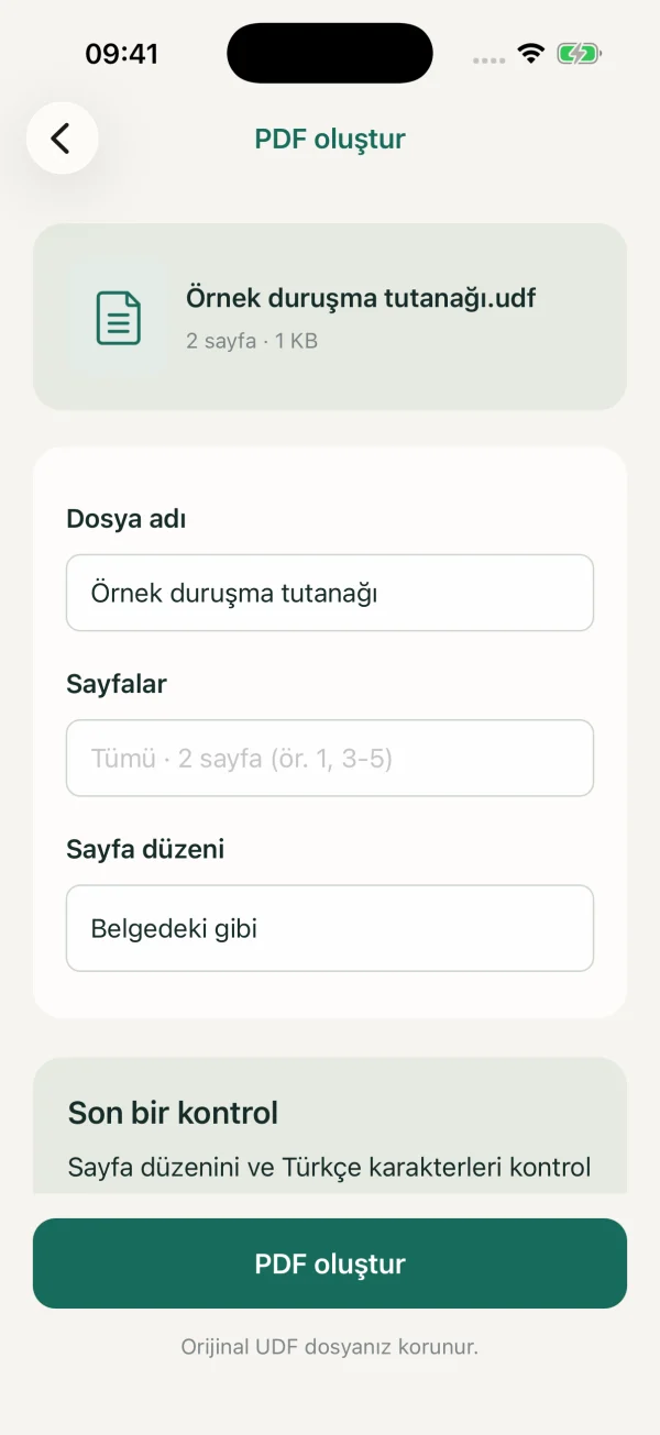 iPhone’da Evrak: PDF dışa aktarma seçenekleri
